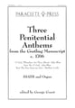 Three Penitential Anthems SSATB choral sheet music cover
